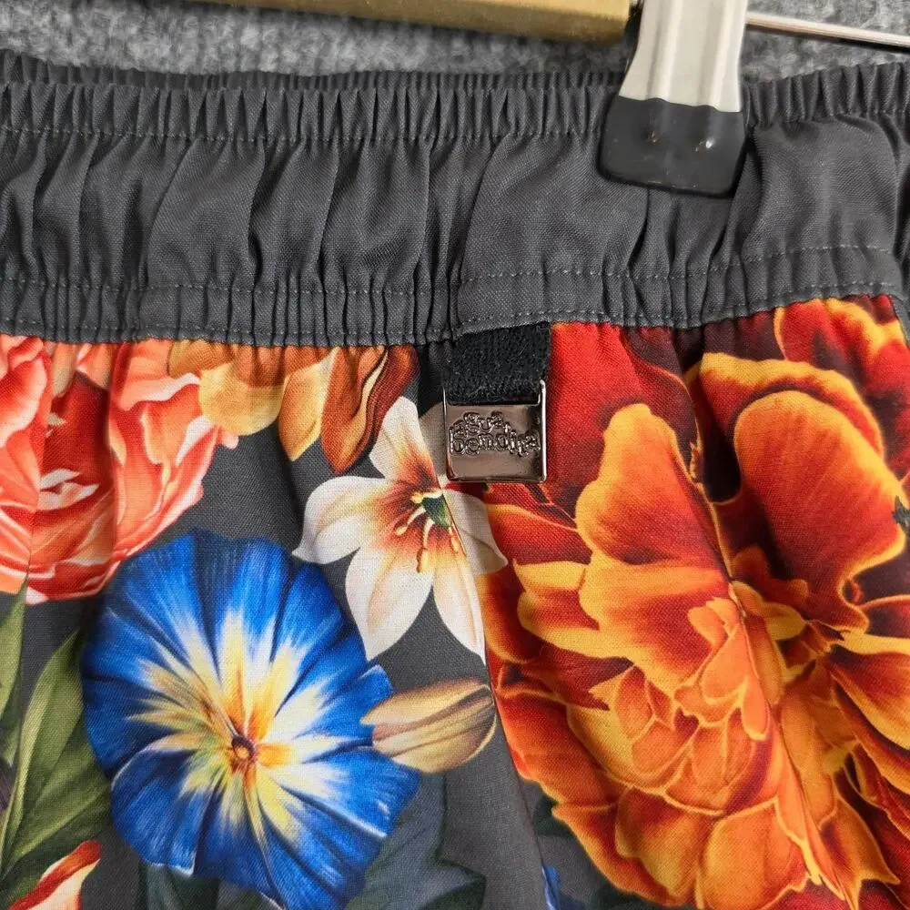 Agua Bendita Swim Trunks Men 34 Floral Tropical Multi Shorts Lined Beach Pool